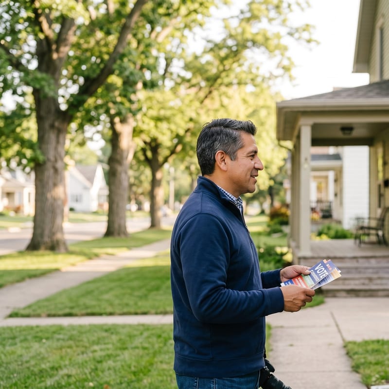 Talking with neighbors door to door